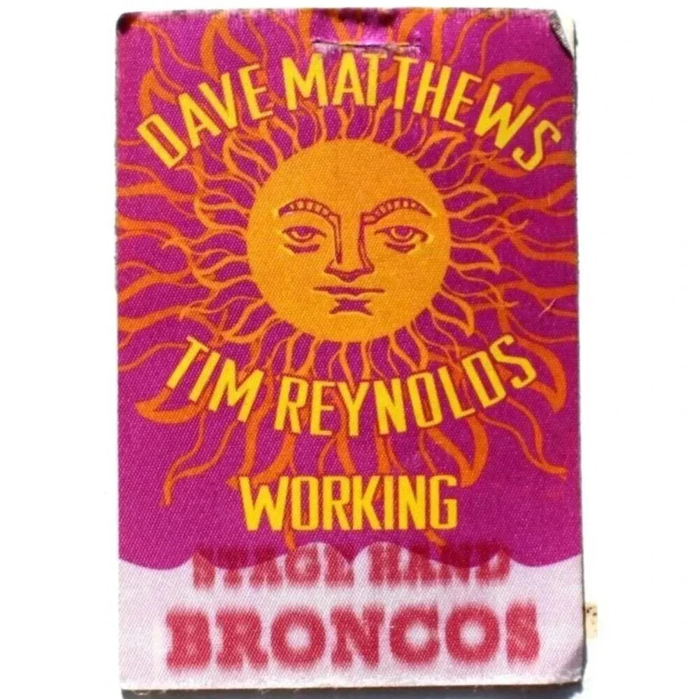 Vtg All Access Backstage Working CREW Pass Silk VIP Sticker - Dave Matthews